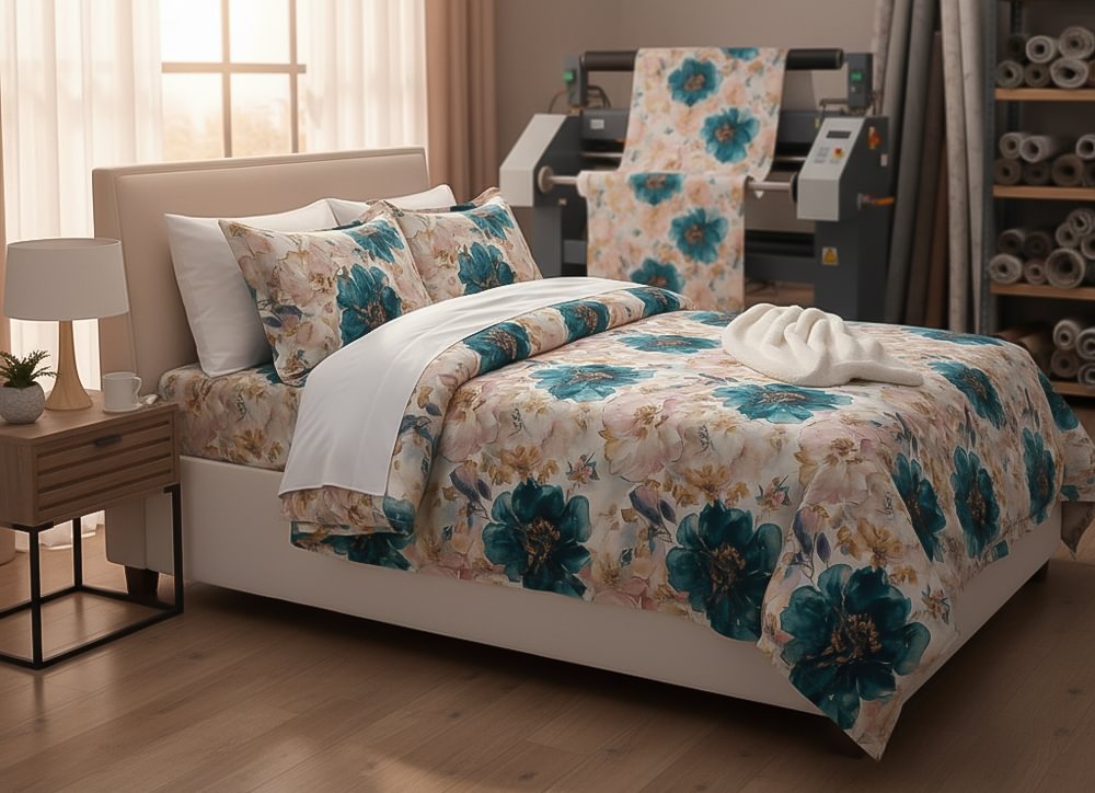 پارچه میکرو چاپی برای روتختی، تولید کالای خواب لوکس با طرح اختصاصی و کیفیت تضمینی