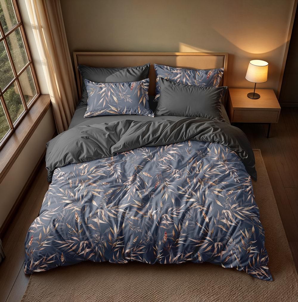 پارچه میکرو طرح برگ‌های بامبو